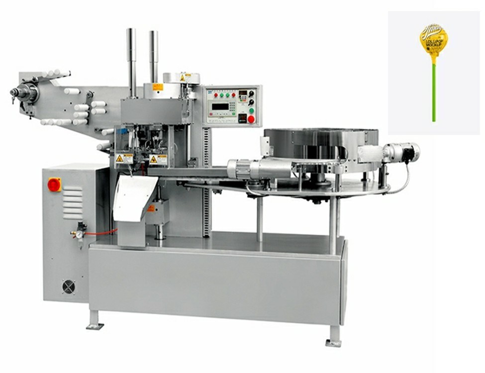 Commercial Candy Packaging Machine / Fully Automatic Round Lollipop