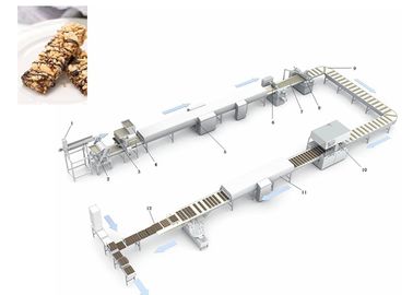 Protein Candy Production Line / Chocolate Nougat Bar Making Machine Candy Forming Machine