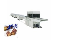 16 KW Chocolate Bar Production Line , Chocolate Coating Machine For Cereal Bar