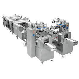 Touch Screen Snack Food Production Line / Cake Packaging Machine
