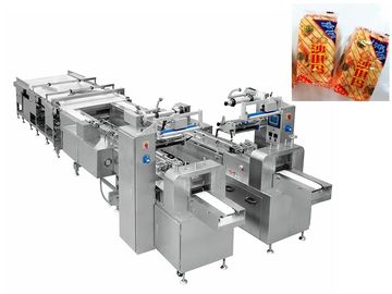 Automatic Bread Snack Food Production Line / Flow Wrapping Machine