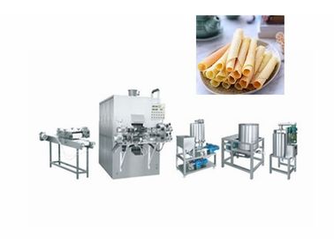 Fully Automatic High Speed Egg Roll Making Machine / Wafer Stick Roll Biscuit Making Equipment